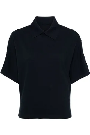 SYSTEM Asymmetric cotton polo shirt