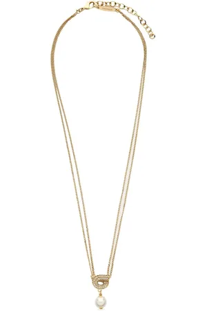 Salvatore Ferragamo Gancini pearl pendant necklace