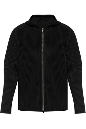 Issey Miyake Pleated zip-up hoodie