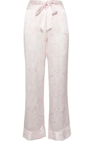 Kiki de Montparnasse Graphic-print silk lounge trousers