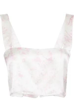Kiki de Montparnasse Toile silk bandeau top