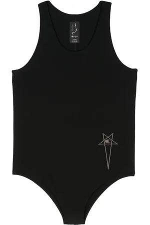 Rick Owens Logo-embroidered bodysuit