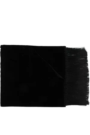 Saint Laurent Velvet-effect fringe scarf