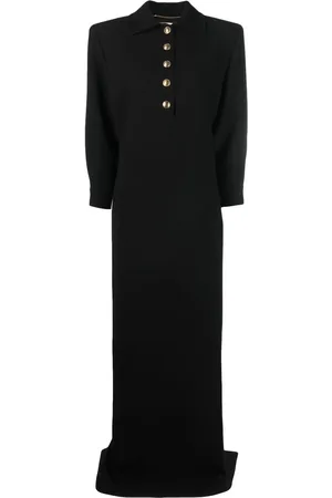 Saint Laurent Button-front maxi gown