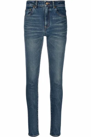 Saint Laurent Whiskered skinny jeans
