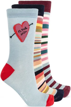 Paul Smith Intarsia-knit cotton socks (set of three)