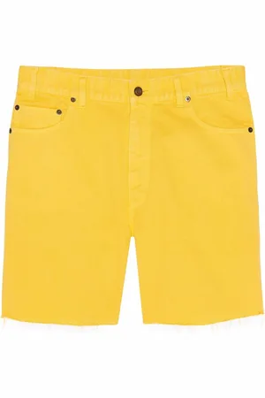 Saint Laurent Mid-rise denim shorts