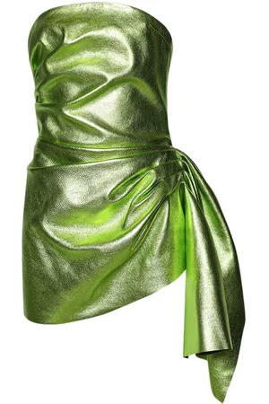 LAQUAN SMITH Ruched leather dress