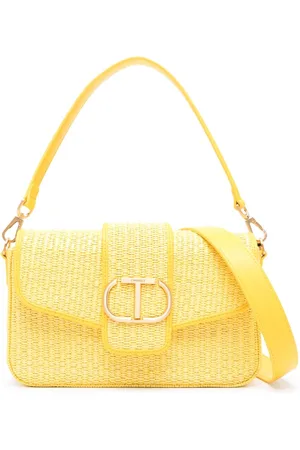 Twin-Set Amie raffia cross body bag