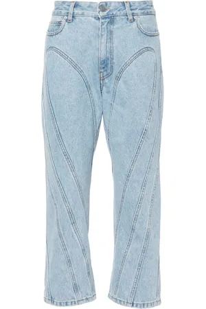 MUGLER High-rise cropped jeans