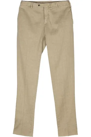 PT Torino Mid-rise linen blend chinos