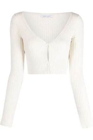 JOHN ELLIOTT Ribbed-knit cropped cardigan