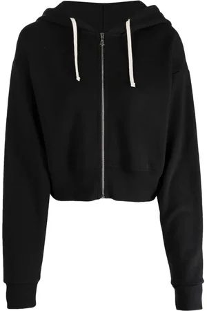 JOHN ELLIOTT Zip-up cotton cropped hoodie