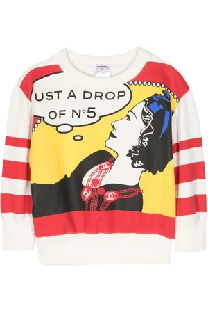 CHANEL 2002 Gabrielle-print striped jumper