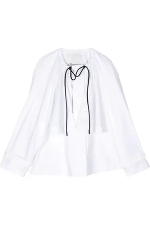 3.1 Phillip Lim Drastring-neck long-sleeved blouse