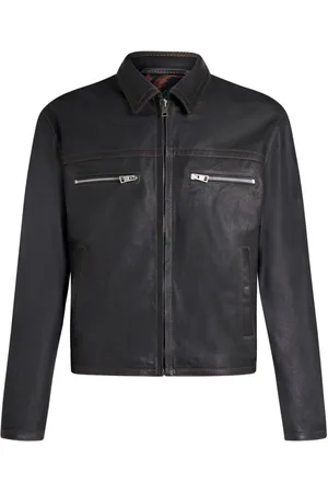 Etro Zipped leather jacket