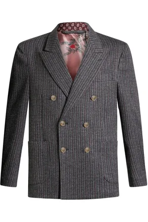 Etro Striped double-breasted blazer