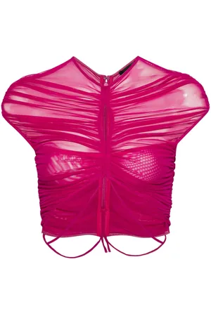 MUGLER Mesh crop top