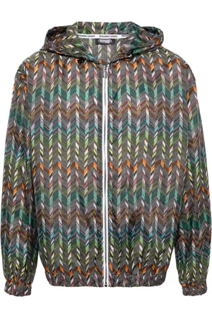 Missoni Chevron-print hooded jacket