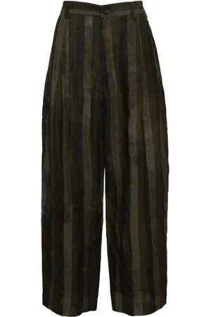 ZIGGY CHEN Striped wide-leg trousers