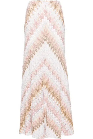 Missoni Lurex-knit flared midi skirt