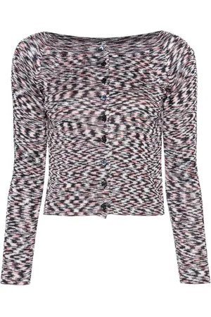 Missoni Wide-neck marl-knit cardigan