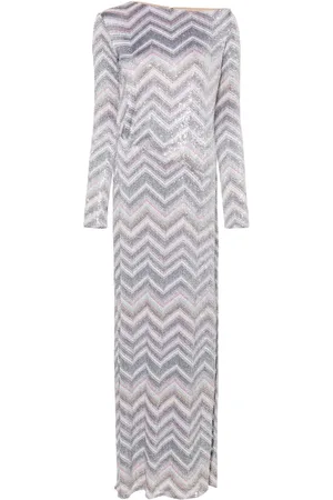 Missoni Sequinned zigzag maxi dress