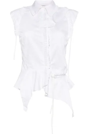 OTTOLINGER Asymmetric ruffled cotton shirt
