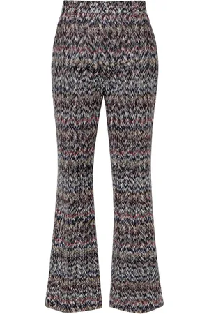 Missoni Zigzag-woven lamé cropped trousers
