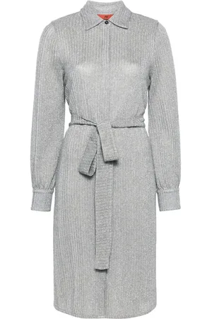 Missoni Lamé-effect belted shirtdress
