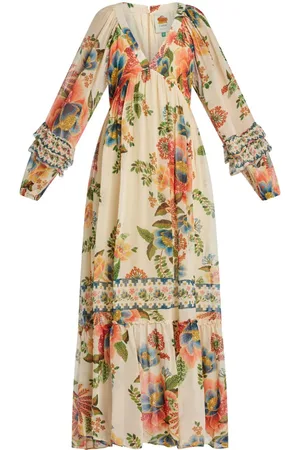 Farm Rio V-neck floral-print maxi dress