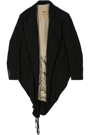 UMA WANG Gathered-detail asymmetric blazer