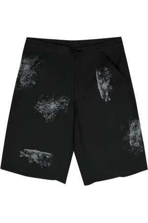 Comme des Garçons Painterly-print twill shorts