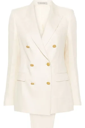 TAGLIATORE Linen double-breasted suit