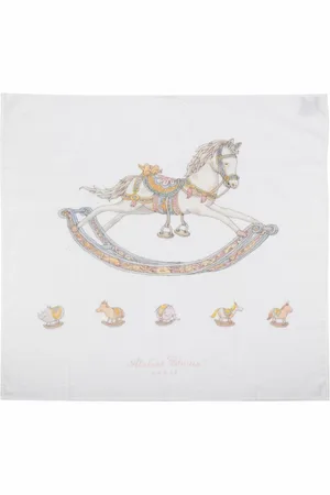 Atelier Choux Rocking Horse organic cotton blanket
