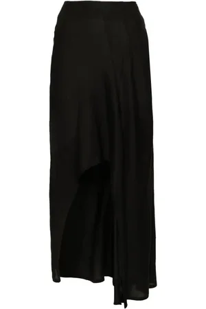 YOHJI YAMAMOTO Pleat-detail asymmetric skirt