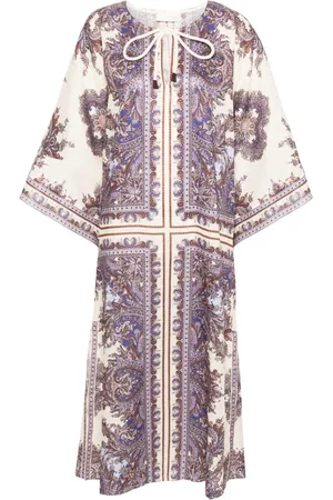 ZIMMERMANN Ottie linen kaftan dress
