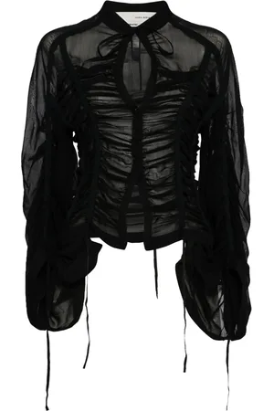 ISABEL BENENATO Strap-detail draped top
