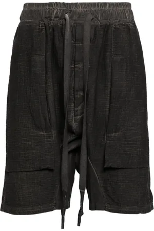 ISAAC SELLAM EXPERIENCE Gusset-detail organic cotton track shorts