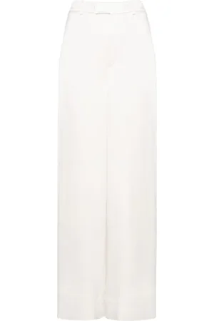 Saint Laurent High-waisted satin trousers