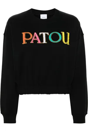 Patou Logo-embroidered cropped sweatshirt