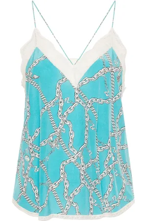 Zadig & Voltaire Christy logo-print silk top