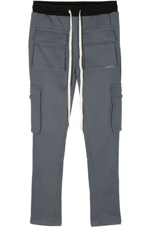 MOUTY Logo-embroidered drawstring cargo trousers