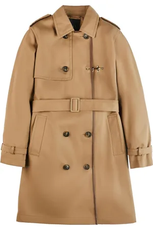 FAY Double-breasted belted trench coat