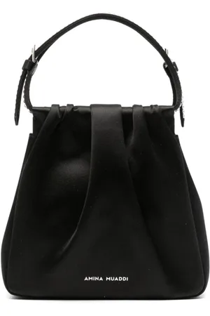Amina Muaddi Vittoria Crystal satin tote bag