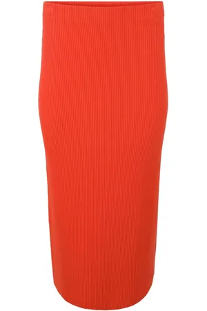 Vince Ribbed midi skirt