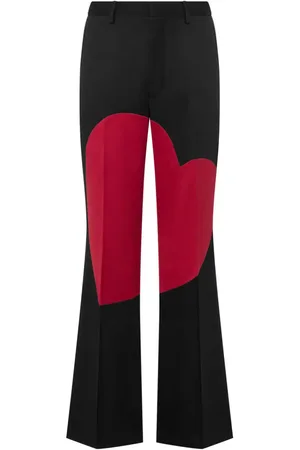 Moschino Heart-motif flared trousers
