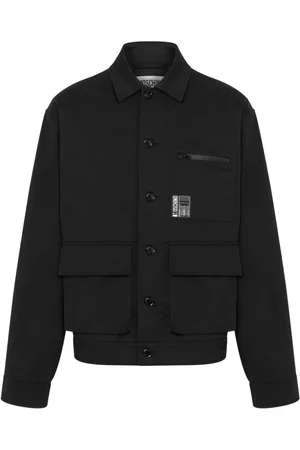 Moschino Logo-appliqué shirt jacket