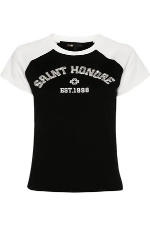 Maje Saint-Honoré crystal-embellished T-shirt