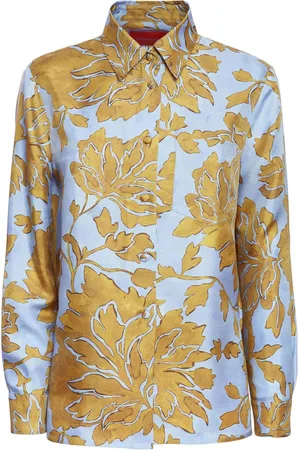La DoubleJ Floral-print silk shirt